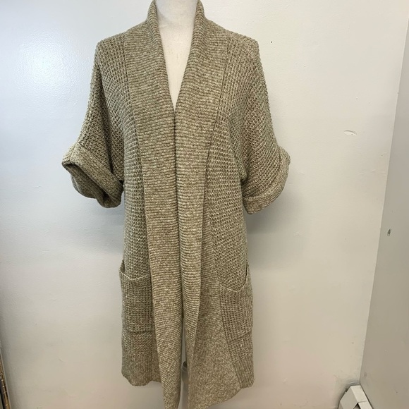 Lauren Ralph Lauren Long Line Open Cardigan Woman S/M  Short Sleeve Lagenlook - Picture 1 of 9